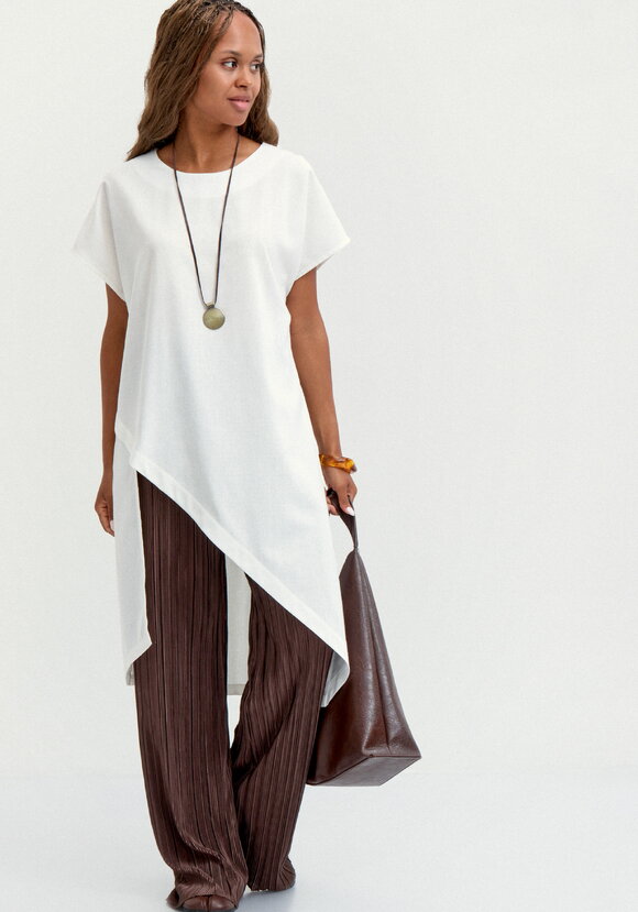 Туника изo льна с ассиметричным кроем шир.  580, рис. 15