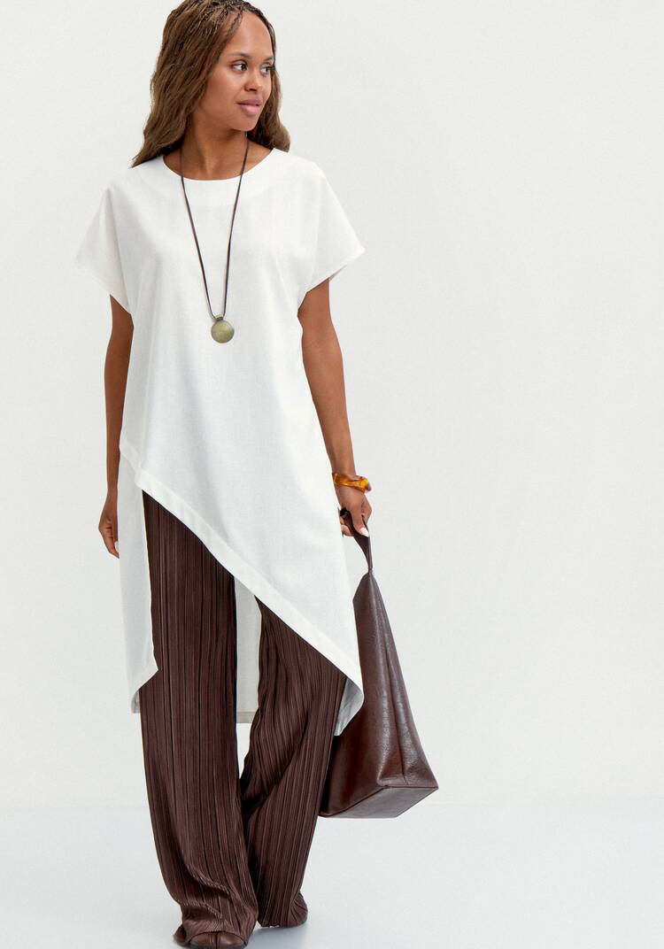 Туника изo льна с ассиметричным кроем шир.  750, рис. 15