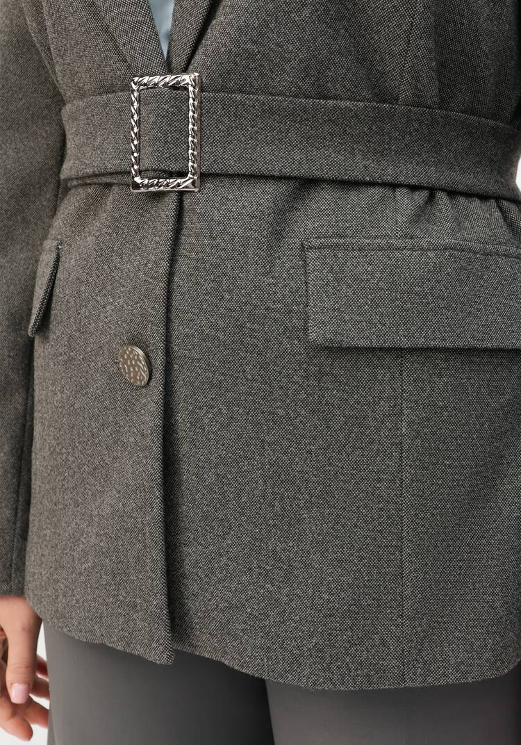 Пиджак приталенный с поясом шир.  750, рис. 5