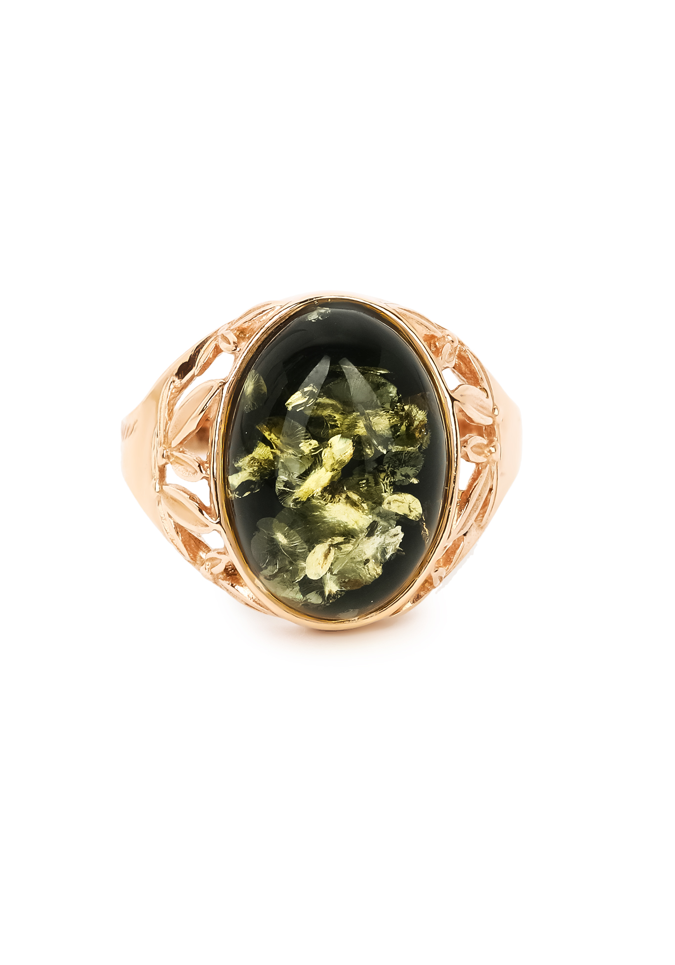 Кольцо  серебряное "Фантазия" Бриллианит Натюр, размер 17, цвет медовый перстень - фото 10