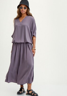 Юбка-брюки свободного кроя на резинке