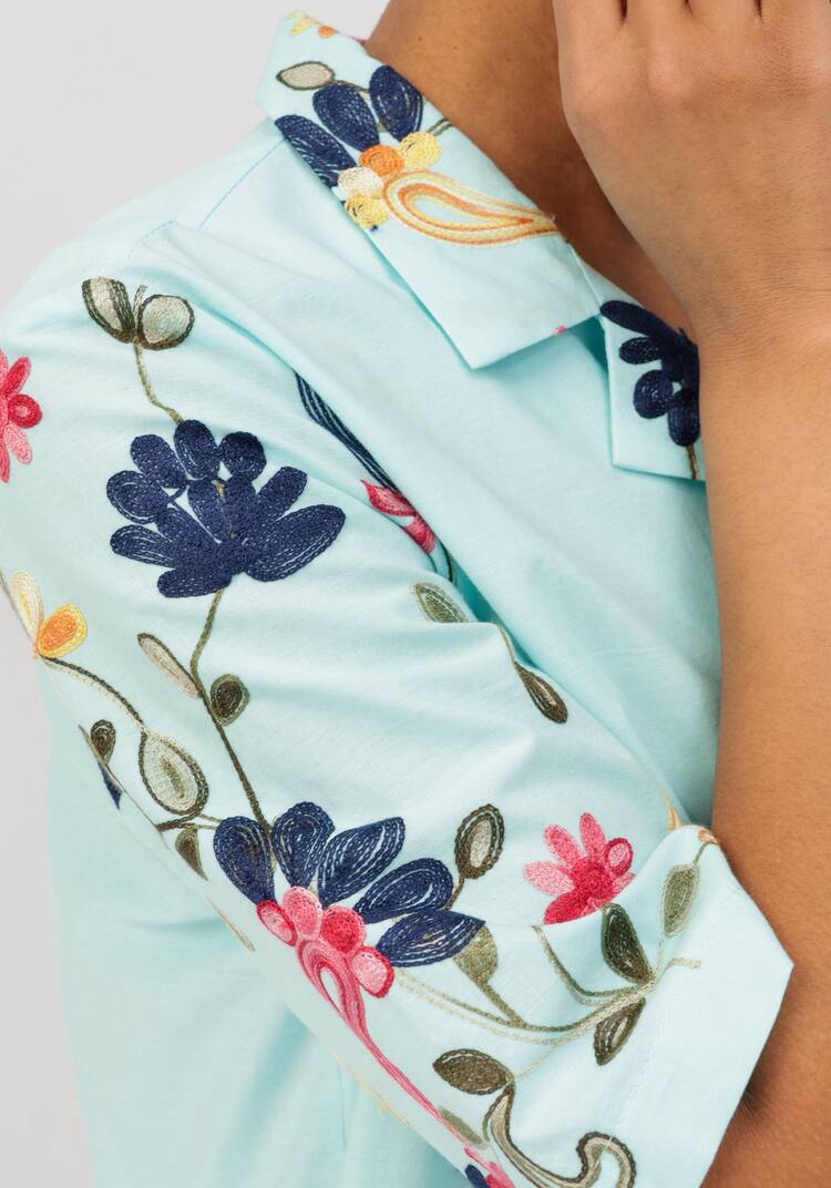 Платье ярусное с цветочной вышивкой шир.  750, рис. 36