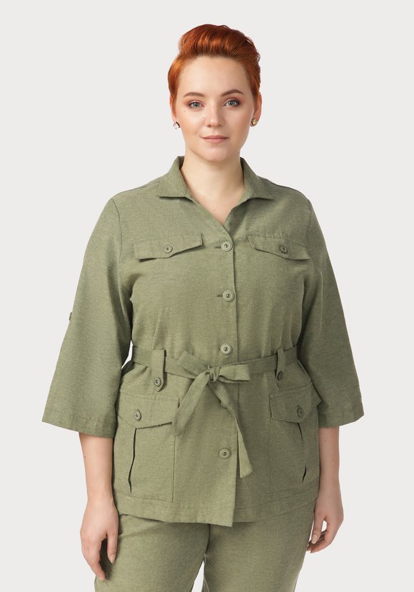 Жакет Сафари с накладными карманами шир.  580, рис. 2