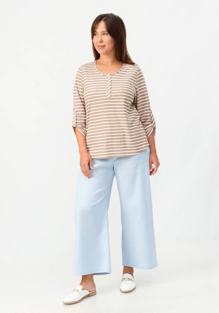 Лонгслив в полоску с патами на рукавах шир.  750, рис. 19