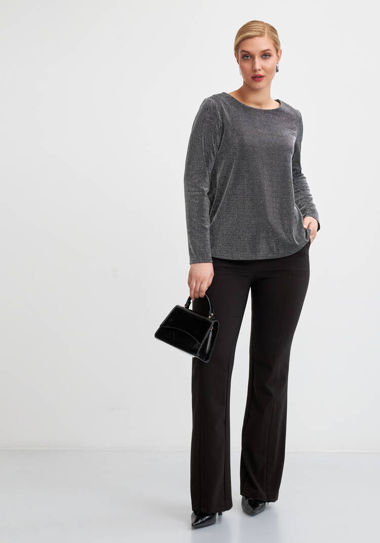 Блуза из трикотажа с люрексом шир.  750, рис. 7