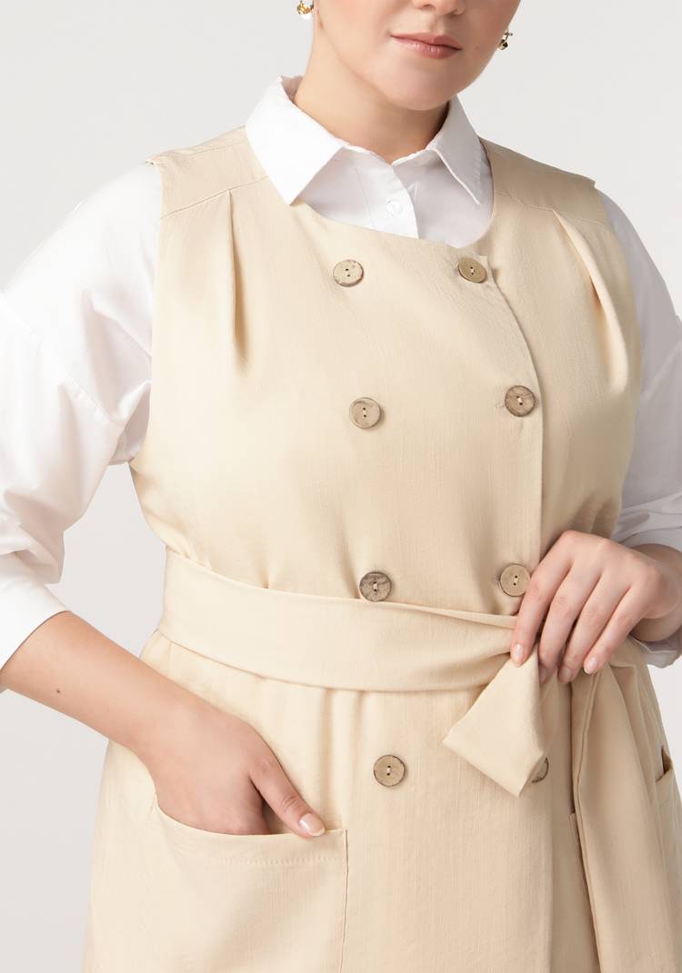 Жилет двубортный под пояс шир.  750, рис. 13