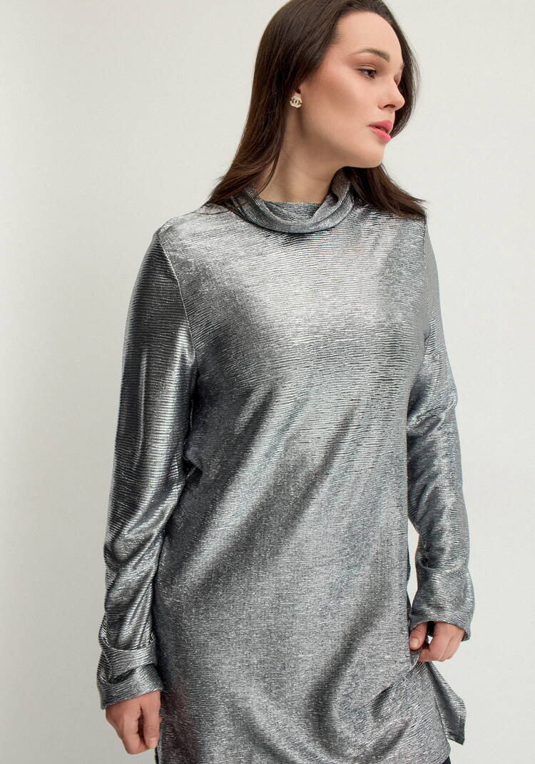 Туника свободного силуэта с блеском шир.  750, рис. 4