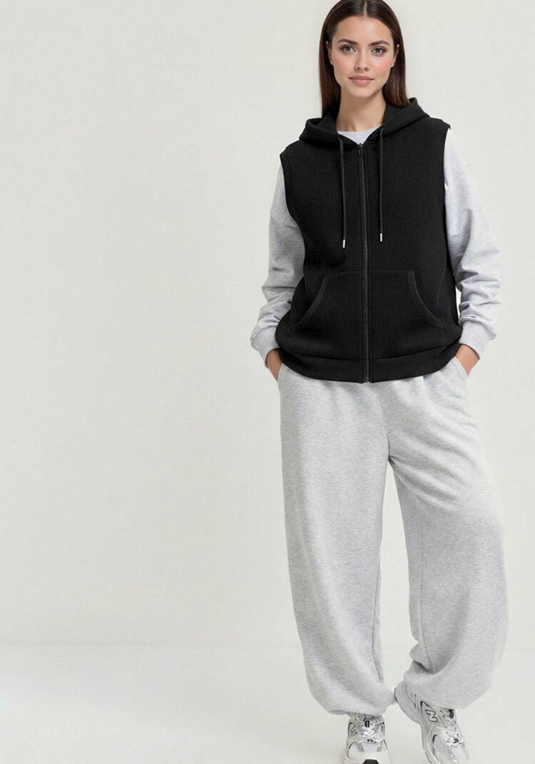 Жилет из микровельвета с начёсом шир.  750, рис. 30