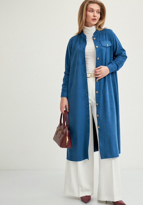 Платье-рубашка с плиссированной спинкой шир.  580, рис. 10