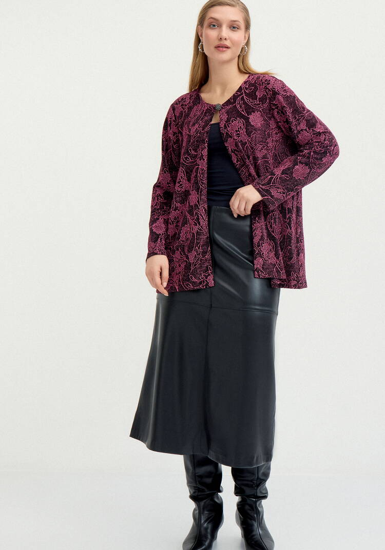 Кардиган с рисунком из люрекса шир.  750, рис. 2