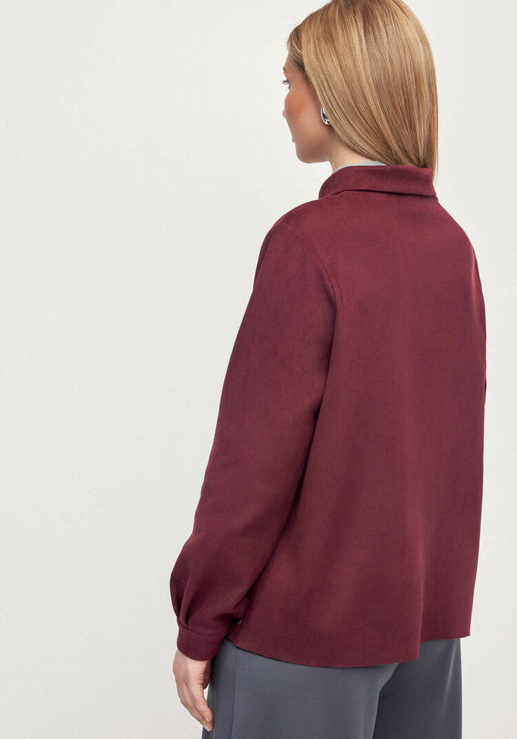 Рубашка замшевая с ажурным узором Веста шир.  750, рис. 11