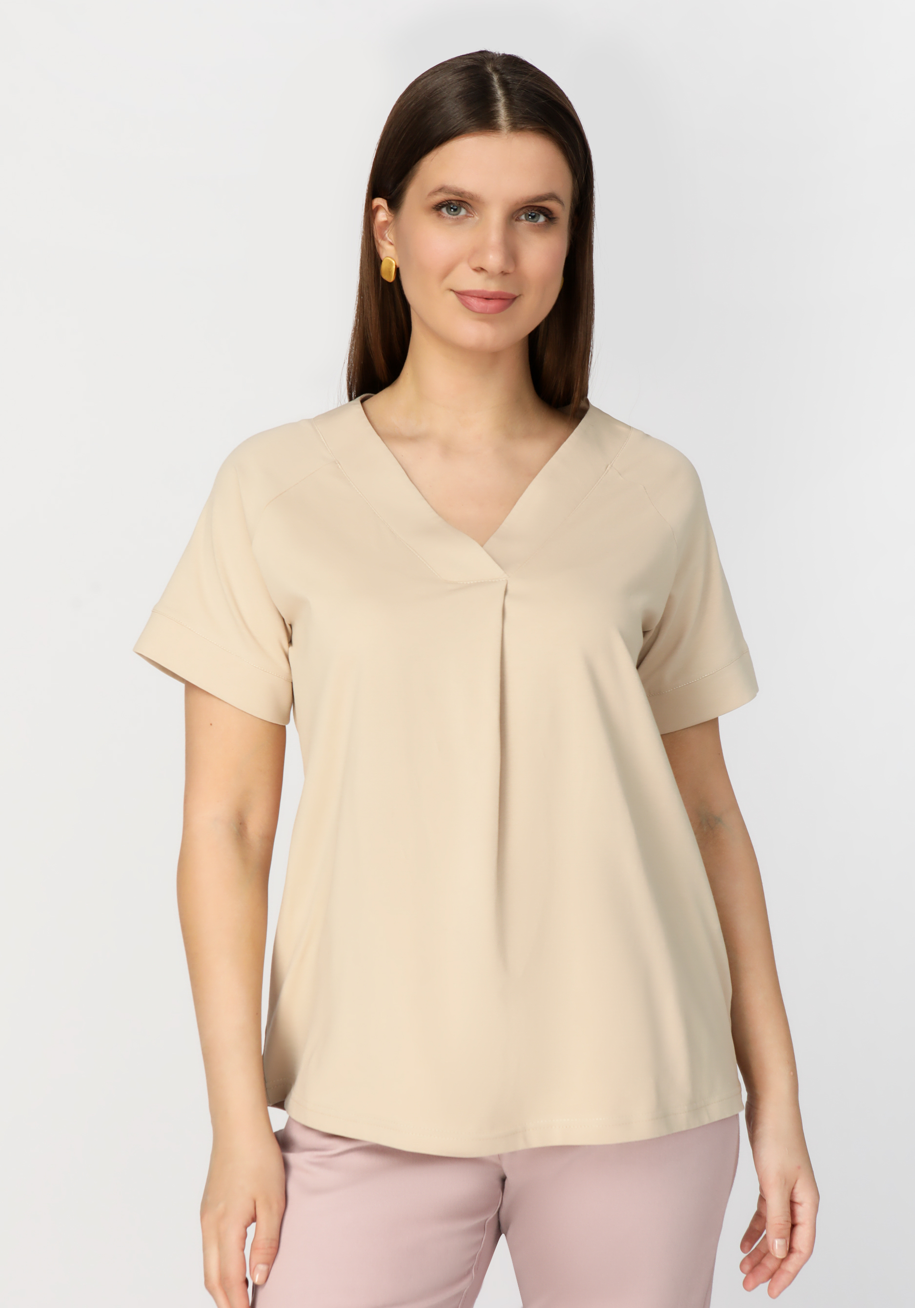 Блуза с V образным вырезом и рукавами реглан блуза с кружевными рукавами