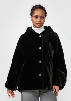 Полупальто из экомеха Моника