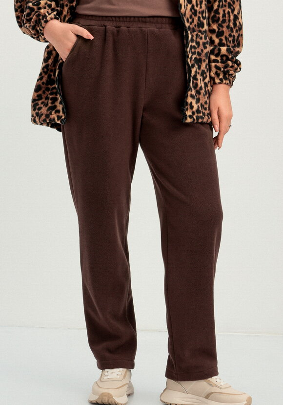 Брюки прямые из флиса на резинке шир.  580, рис. 2