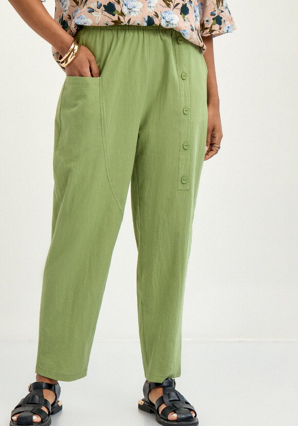 Брюки с декоративной планкой и карманами шир.  580, рис. 2