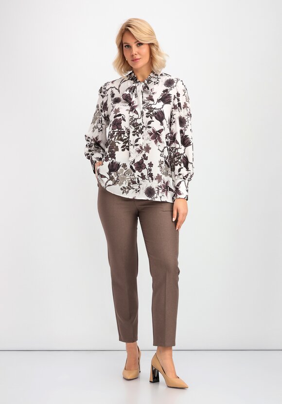 Блуза с бантом на воротнике шир.  580, рис. 2