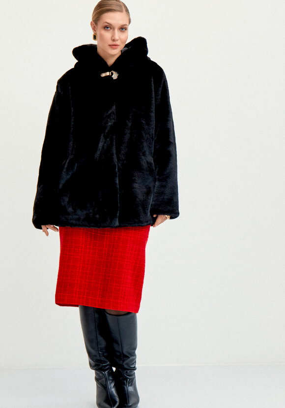 Шуба из эко меха Мишель шир.  580, рис. 2