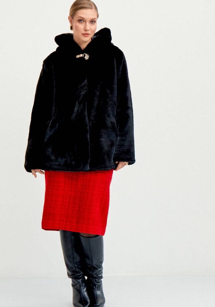 Шуба из эко меха Мишель шир.  750, рис. 2