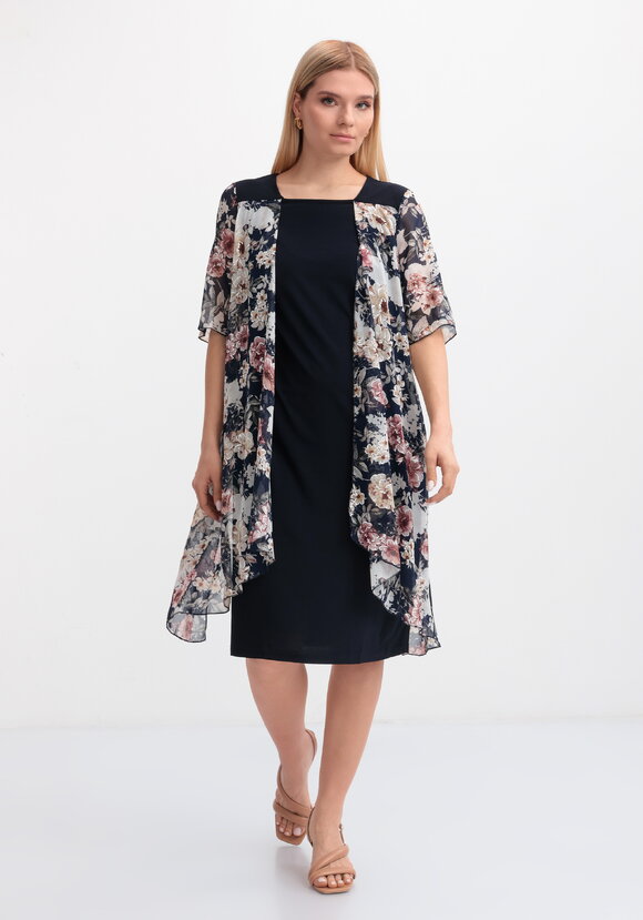 Платье с шифоновой накидкой с узором шир.  580, рис. 13