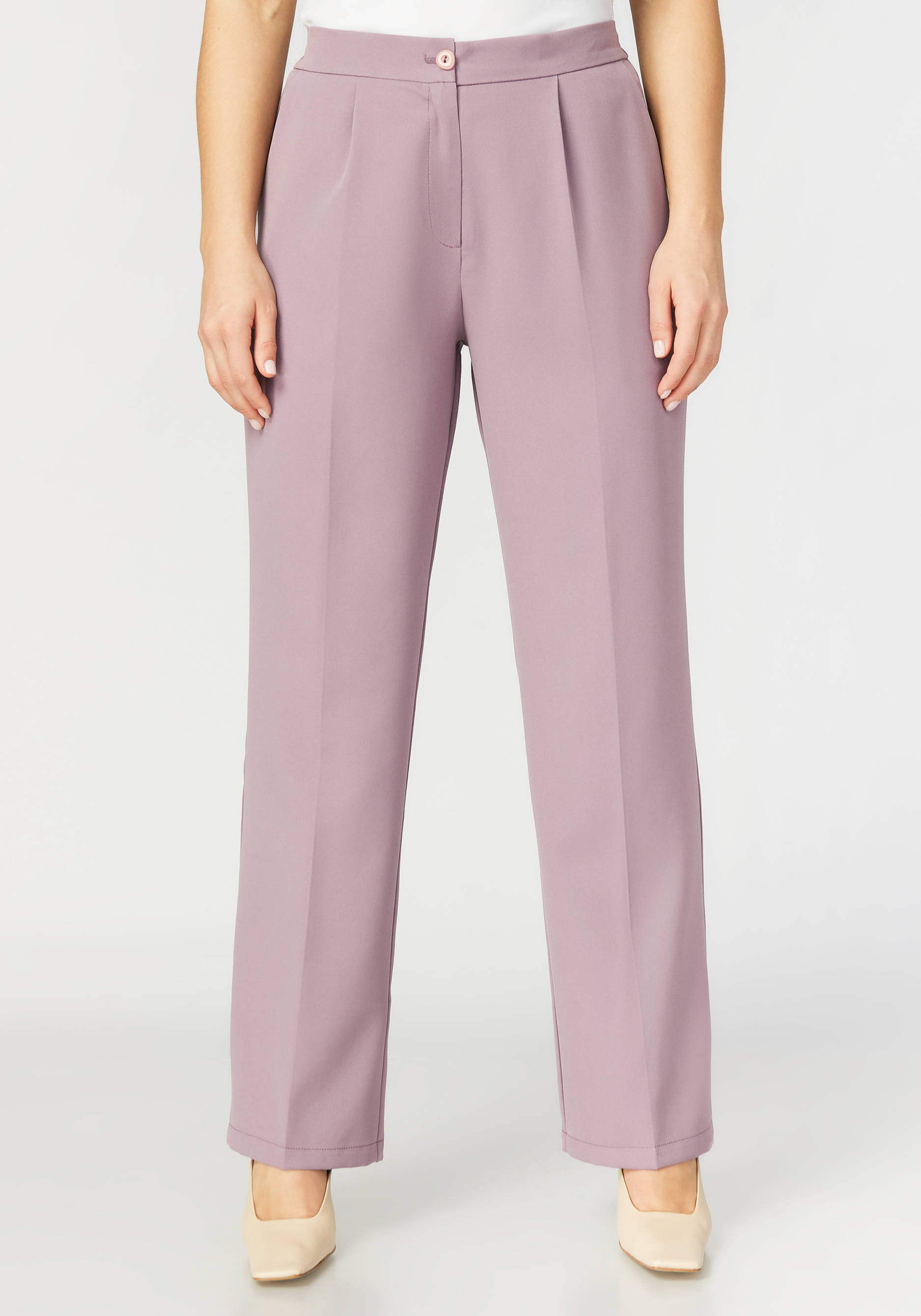 

Брюки на резинке по спинке прямые, Фиолетовый