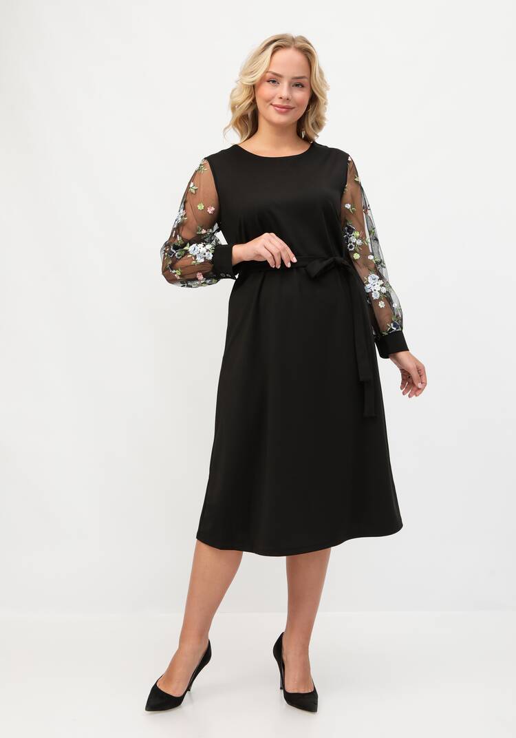 Платье свободного кроя с объемным рукавом шир.  750, рис. 6