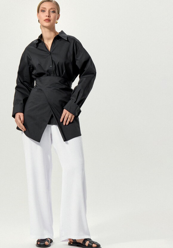 Брюки свободные на резинке по поясу шир.  580, рис. 8