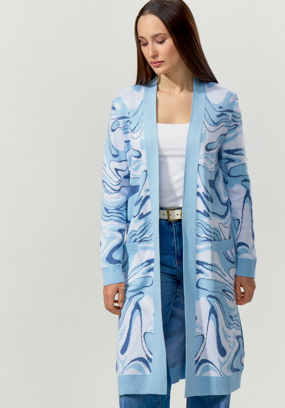 Кардиган с акварельным принтом шир.  580, рис. 2