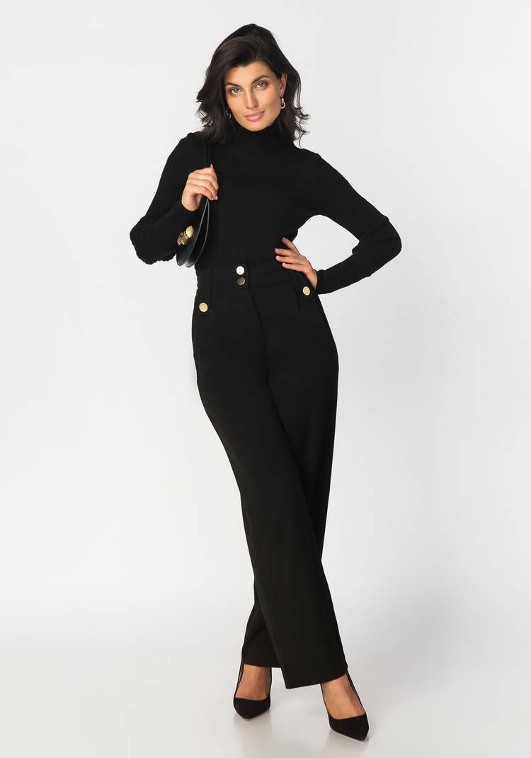 Брюки женские с декоративными пуговицами шир.  750, рис. 4