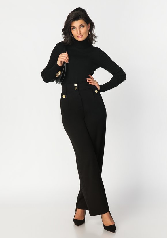 Брюки женские с декоративными пуговицами шир.  580, рис. 4