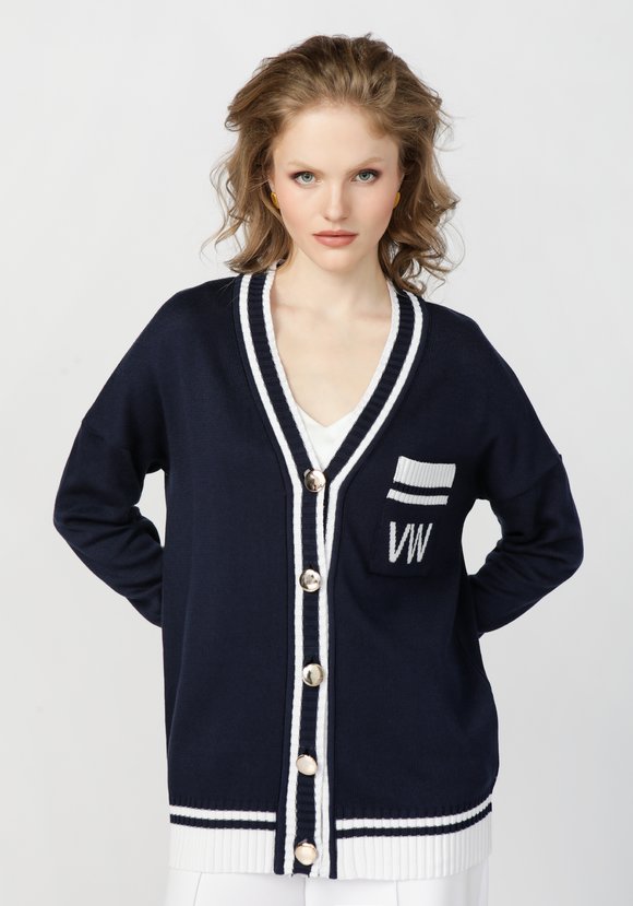 Кардиган с карманом на груди и логотипом шир.  580, рис. 4