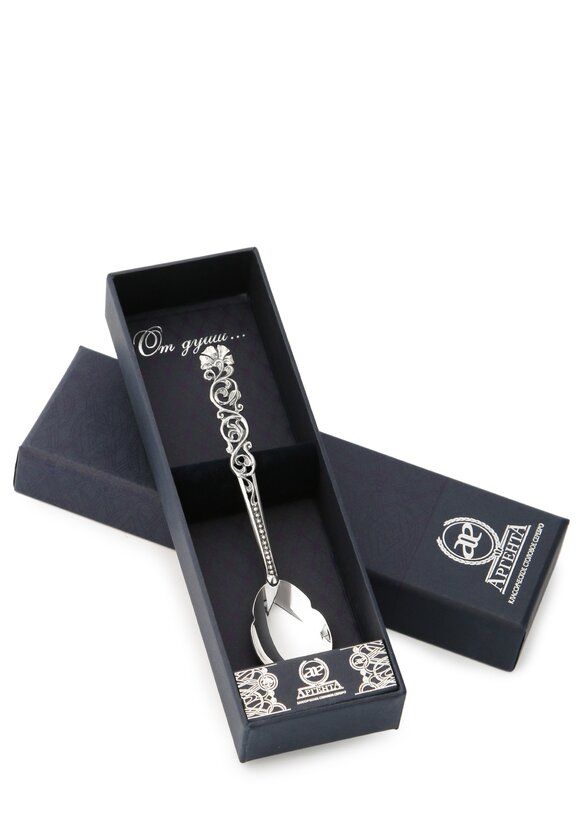 Ложка чайная Кружевные узоры шир.  580, рис. 1