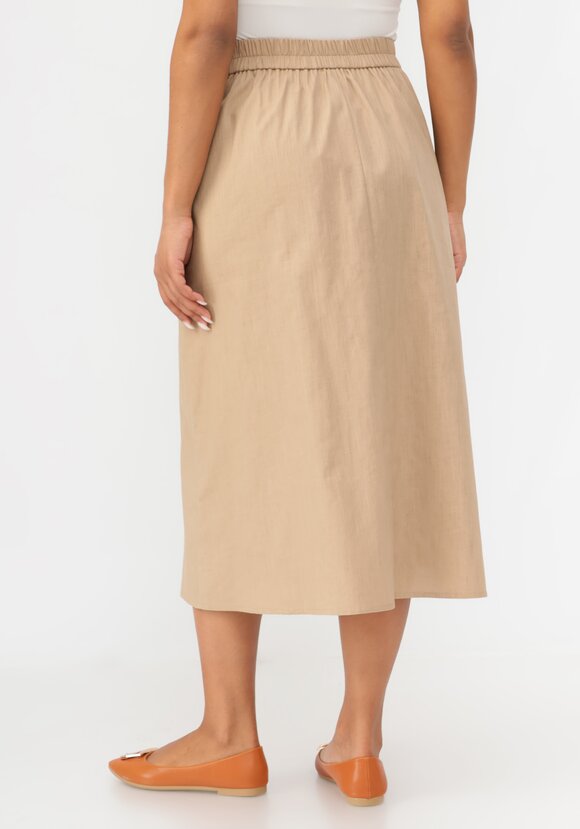 Юбка из льна с декоративными пуговицами шир.  580, рис. 3