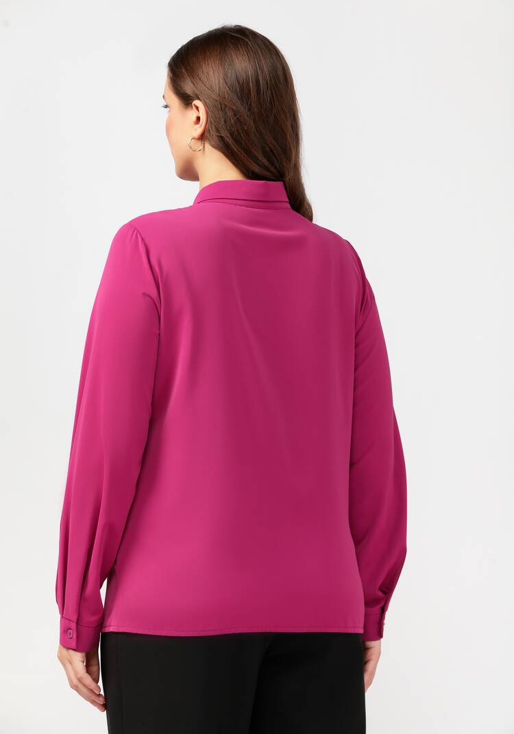 Блуза прямого силуэта с гипюровой вставкой шир.  750, рис. 3