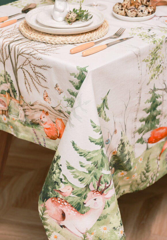 Скатерть с пропиткой Лесная сказка шир.  580, рис. 2