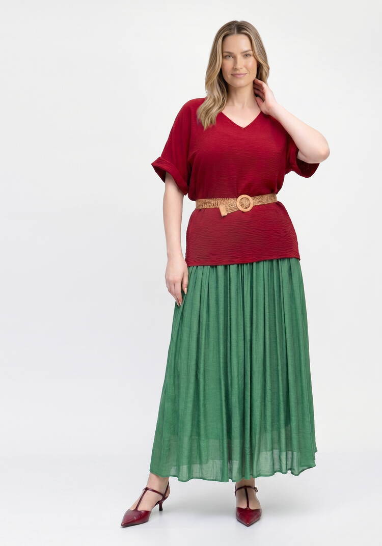 Юбка с плетеным ремнем Каролина шир.  750, рис. 10