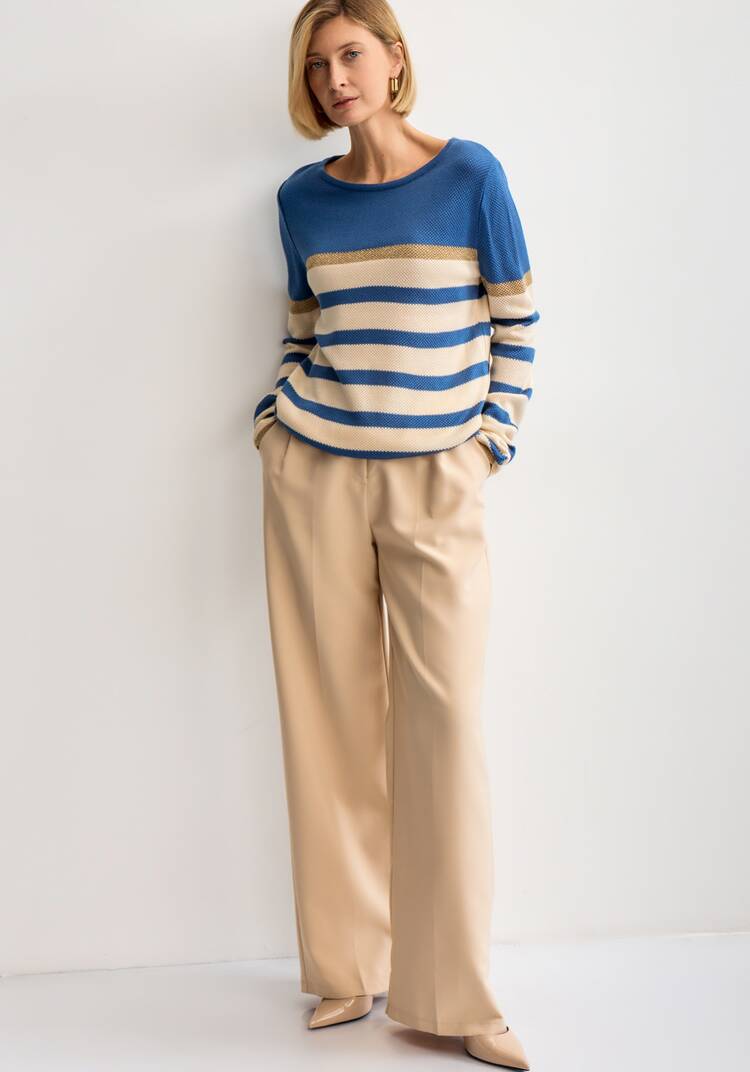 Джемпер в полоску с метанитью шир.  750, рис. 7