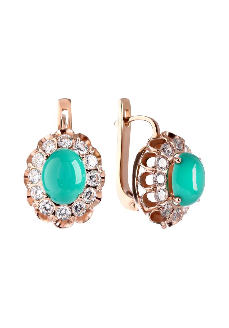 Серебряные серьги Яркая роскошь шир.  750, рис. 4