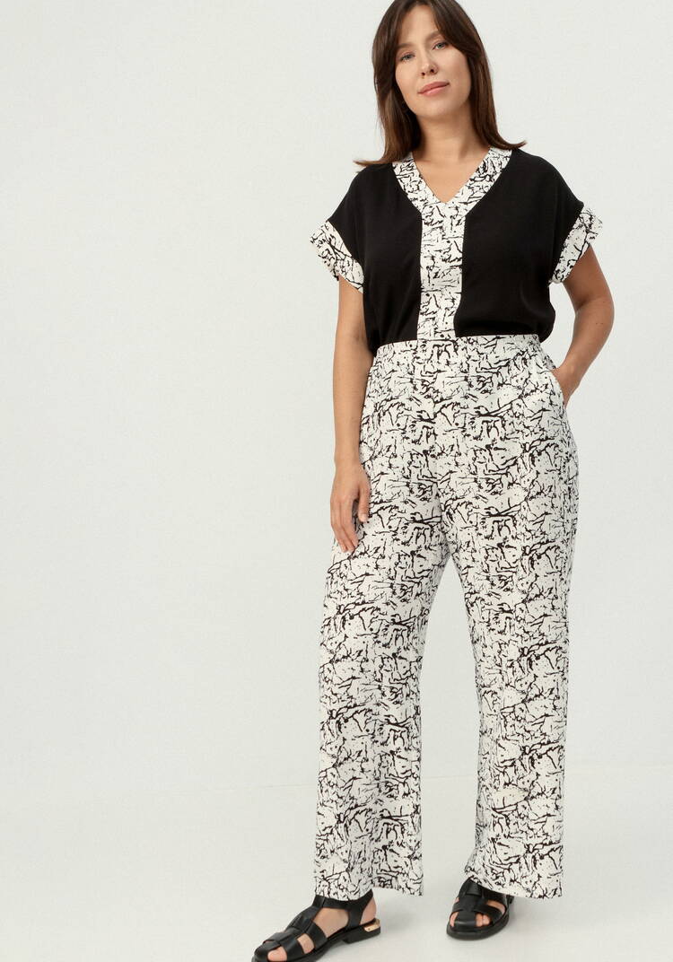 Брюки свободные с анималистичным принтом шир.  750, рис. 7