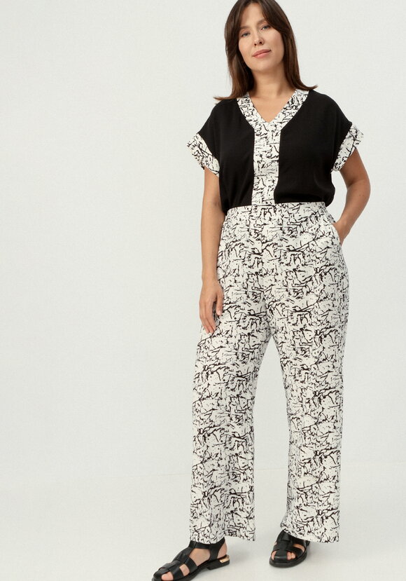Брюки свободные с анималистичным принтом шир.  580, рис. 7