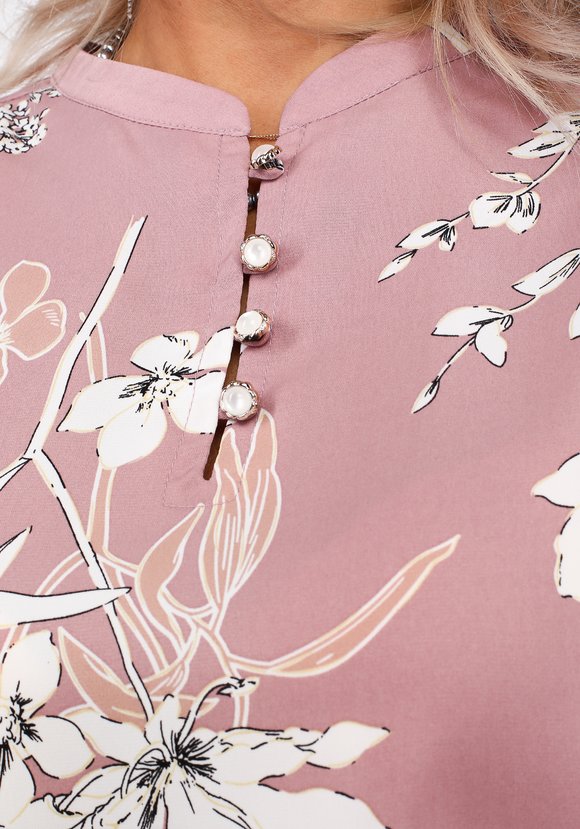 Блуза принтованная c удлиненной спинкой шир.  580, рис. 6