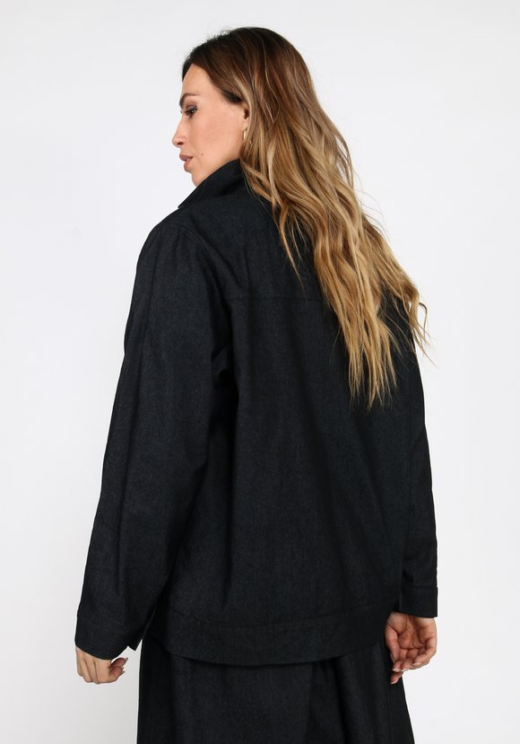 Рубашка джинсовая на кнопках шир.  580, рис. 10