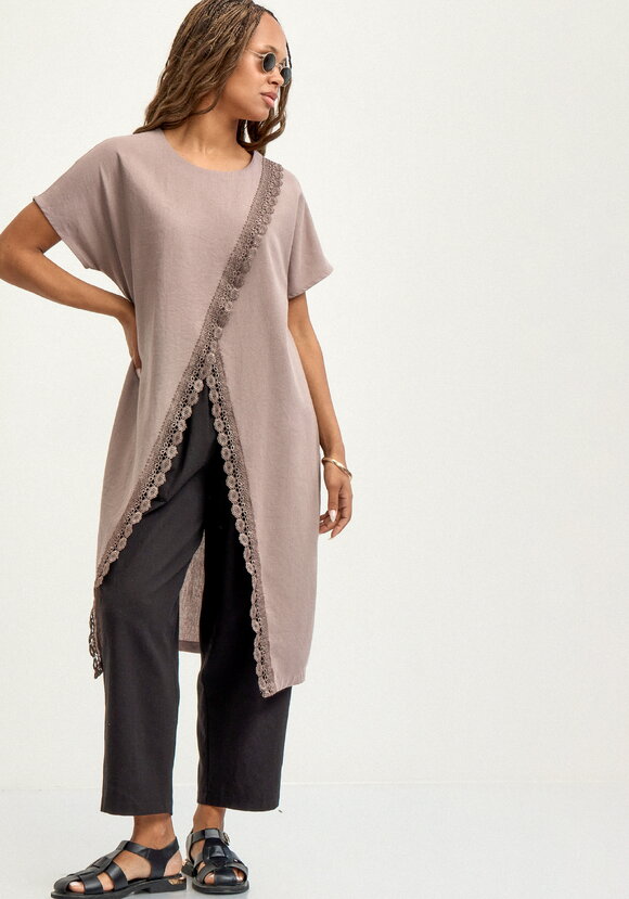 Туника изо льна с кружевом шир.  580, рис. 9