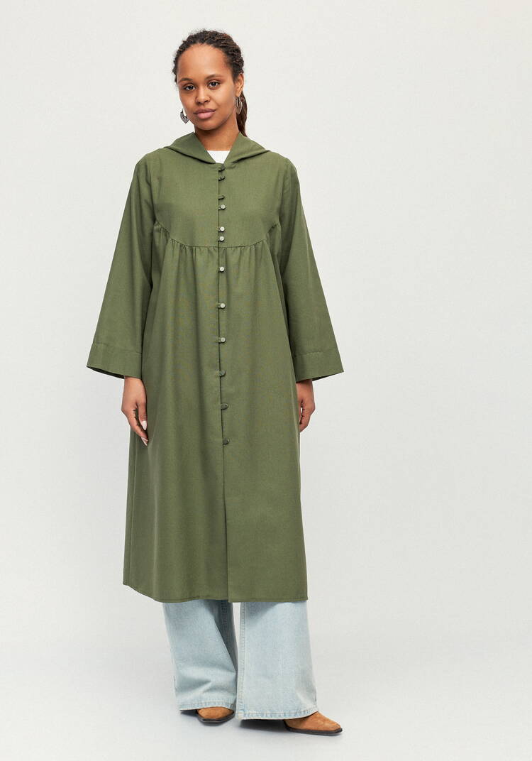 Платье-тренч с капюшоном изо льна шир.  750, рис. 9