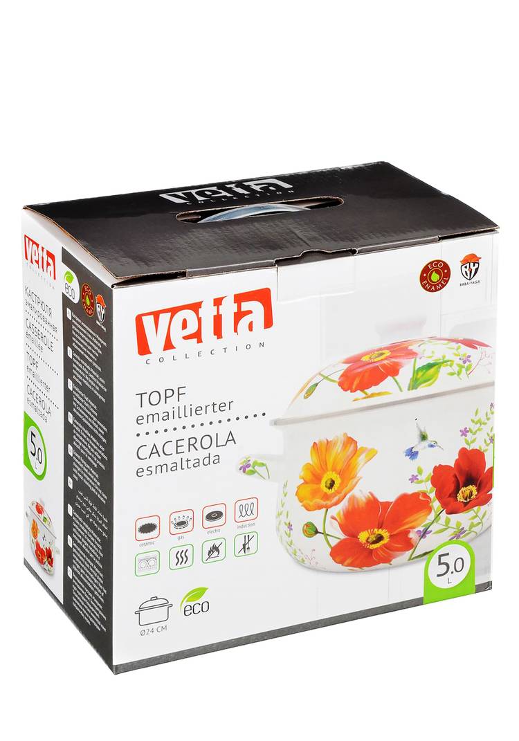 Кастрюля эмалированная Букет шир.  750, рис. 9