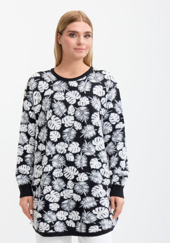 Туника пушистая с принтом шир.  580, рис. 75