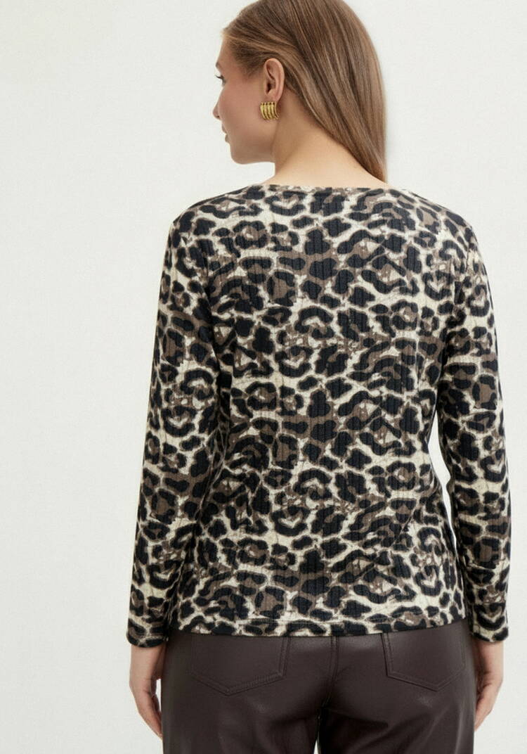 Лонгслив с анималистичным принтом шир.  750, рис. 3