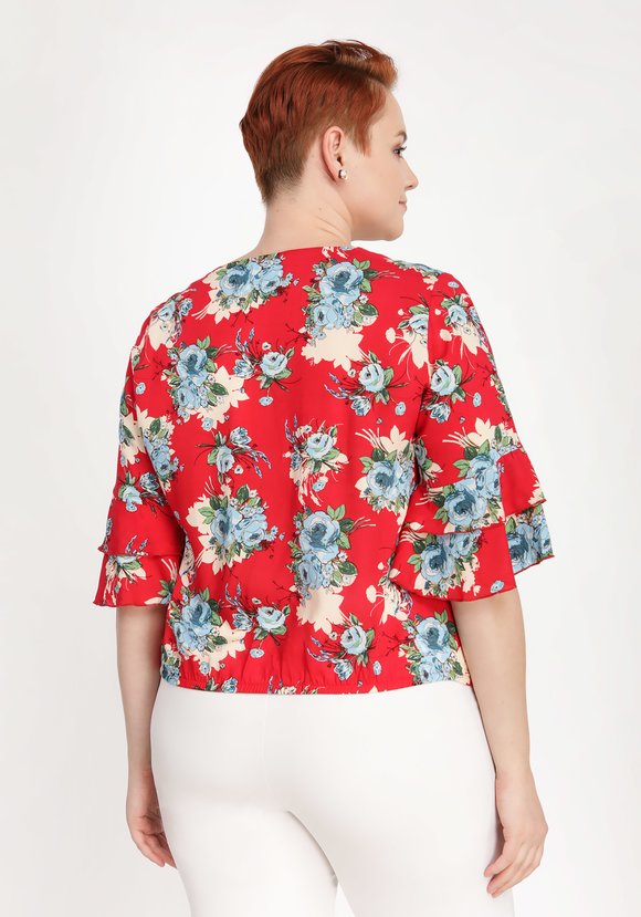 Блуза Яркие тропики шир.  580, рис. 7