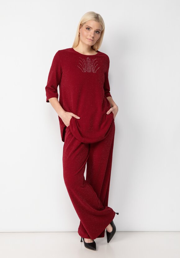 Блуза с метанитью и декором на груди шир.  580, рис. 33