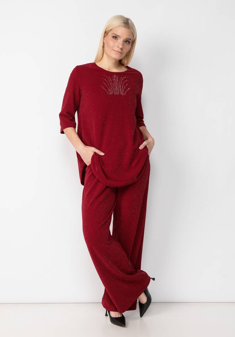 Блуза с метанитью и декором на груди шир.  750, рис. 33