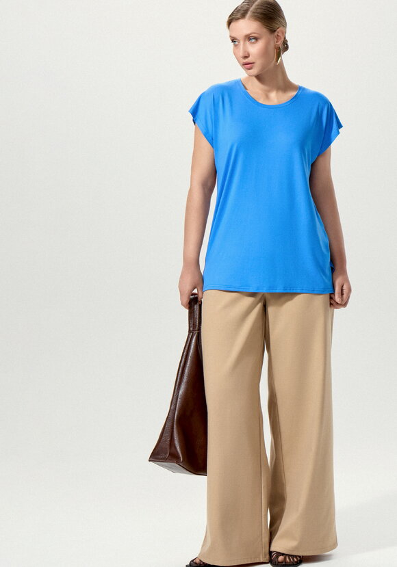 Блуза однотонная базовая без рукавов шир.  580, рис. 6